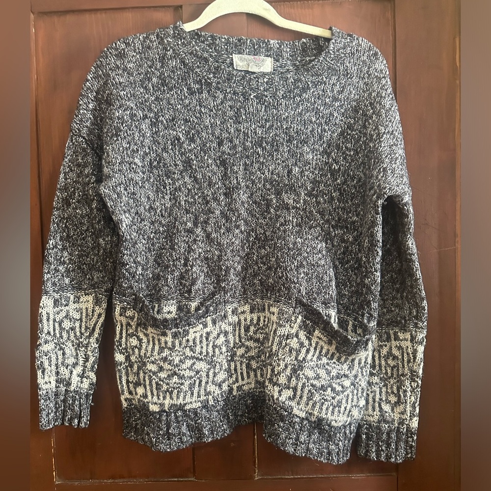 Color work sweater